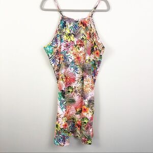 TACERA | Tropical Floral Multicolor Sleeveless Dress Women’s Size X-Large
